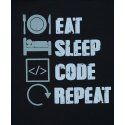 Majica crna - eat sleep code repeat