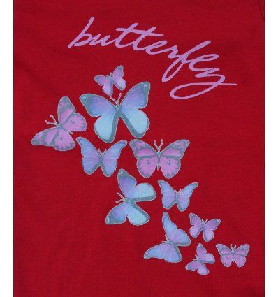 Majica dugih rukava crvena - Butterfly