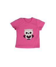 Baby majica kratki rukav roza "Sovica"