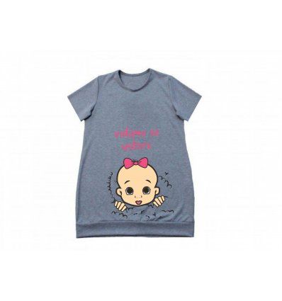 Tunika sa pasicom svijetlo siva za trudnice - Vidimo se uskoro