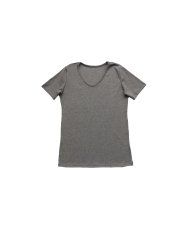 Majica kratkih rukava srednje siva - V izrez