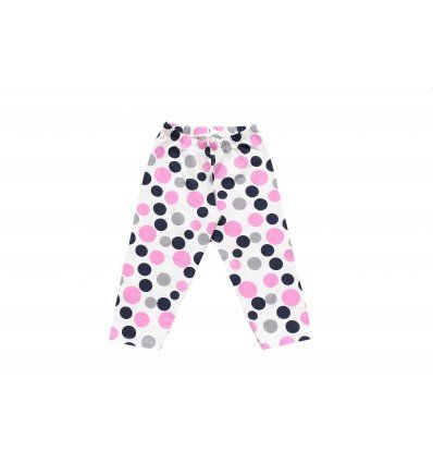 Djevojčice - Bermude, bicke i tajice capry - Tajice capry bijele s rozim točkama