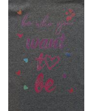 Majica srednje siva - kratkih rukava - Be who you want to be 2