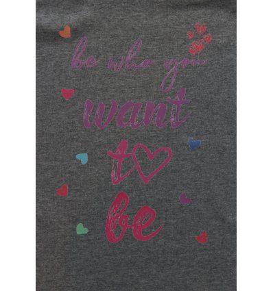 Majica srednje siva - kratkih rukava - Be who you want to be