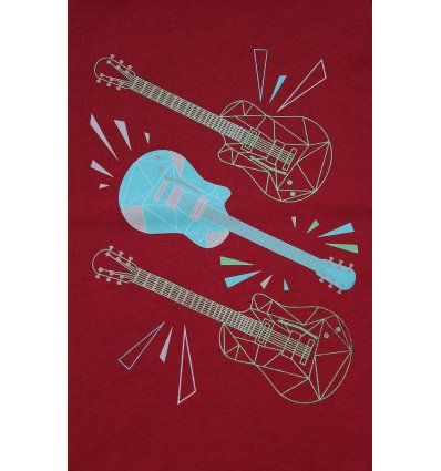 Majica tamno crvena - kratkih rukava - Gitare