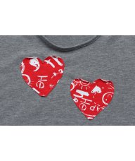 Spavaćica tamno siva - Srca 2