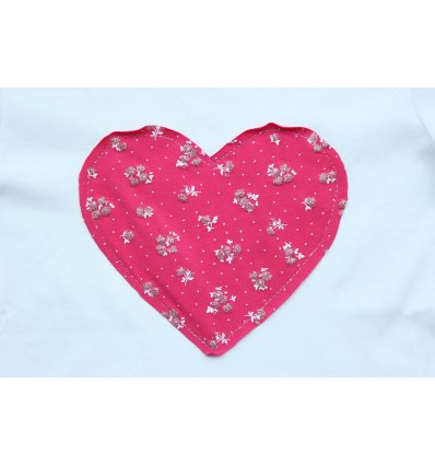 Majica dugih rukava bijela - Srce