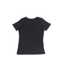 Majica uska kratki rukav tamno plava