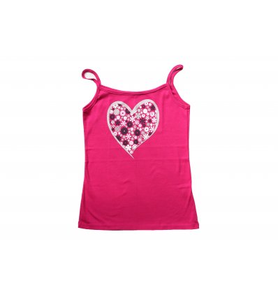 Majica na bretele roza - Srce