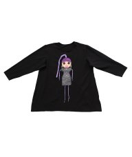 Tunika A kroja crna sa lutkicom - Ljubičasta sa pletenicom