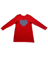 Tunika crvena dugih rukava - Mornarsko srce