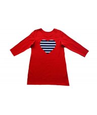 Tunika crvena 3/4 rukavi - Mornarsko srce