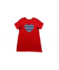 Tunika crvena kratkih rukava - Mornarsko srce