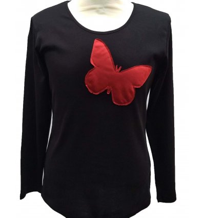 Žene - Majice dugih rukava - Majica crna Butterfly