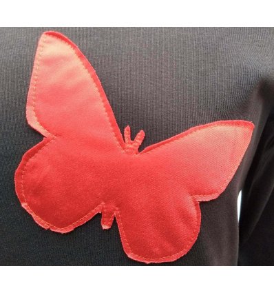 Majica dugih rukava crna Butterfly
