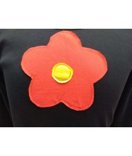 Majica dugih rukava crna Flower 2