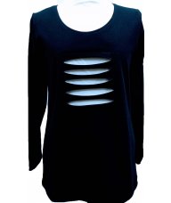 Majica crna izrezana