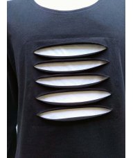 Majica crna izrezana 2