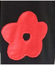 Tunika crna dugih rukava - Cvjetic 2