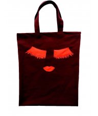 Platnena traper torba - bordo trepavice