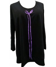 Tunika crna dugih rukava - Mašnica