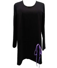 Tunika crna dugih rukava - Mašnica