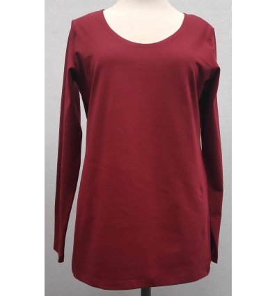 Žene - Majice dugih rukava - Majica viskozna bordo