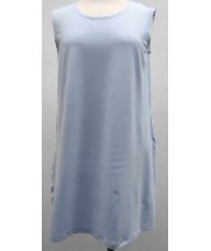 Tunika A kroja bez rukava svijetlo plava