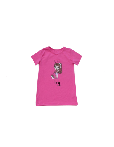 Djevojčice - Tunike - Tunika A kroja kratkih rukava roza IVY