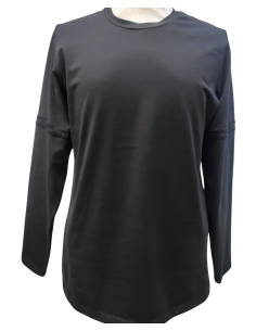 Majica crna sa čipkom na rukavima