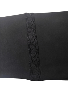 Majica crna sa čipkom na rukavima 2