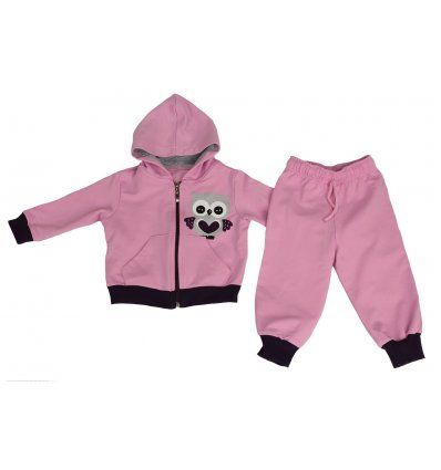 Bebe - Kompleti - Baby komplet roza sovica