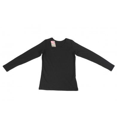Djevojčice - Majice dugih rukava - Majica uska crna