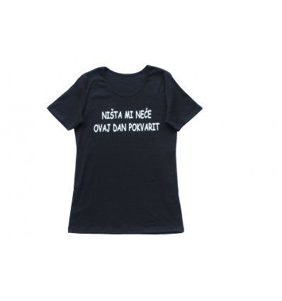 Djevojčice - Majice kratkih rukava - Majica kratki rukav crna - Ništa mi neće ovaj dan pokvarit