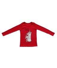 Majica uska crvena - Jednorog