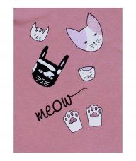 Majica uska prljavo roza - Meow 2