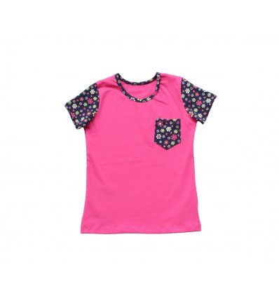 Djevojčice - Majice kratkih rukava - Majica sa džepićem - roza