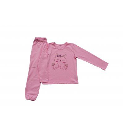 Djevojčice - Pidžame i spavaćice - Pidžama roza - Lovely cat