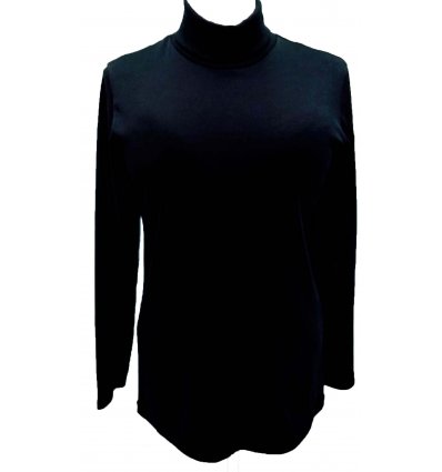 Žene - Majice dugih rukava - Poludolčevita sa dugim rukavima crna